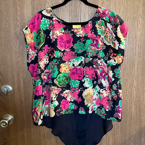 Maeve Anthropologie Silk Floral Top - Picture 2 of 5